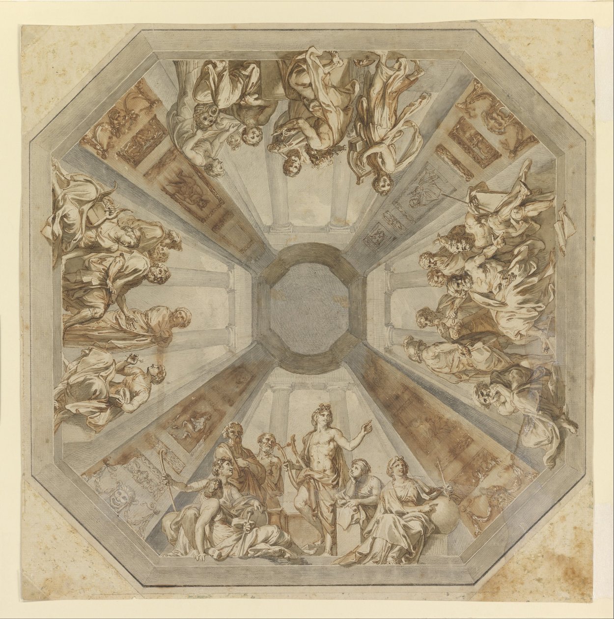Studie for The Triumph of Apollo for the Ceiling of the Sala delle Muse, Museo Pio-Clementino, Vati av Tommaso Conca