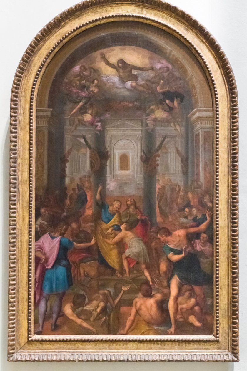 Mirakel av St. Peters skygge, ca 1530-1602 (maleri) av Tommaso Laureti