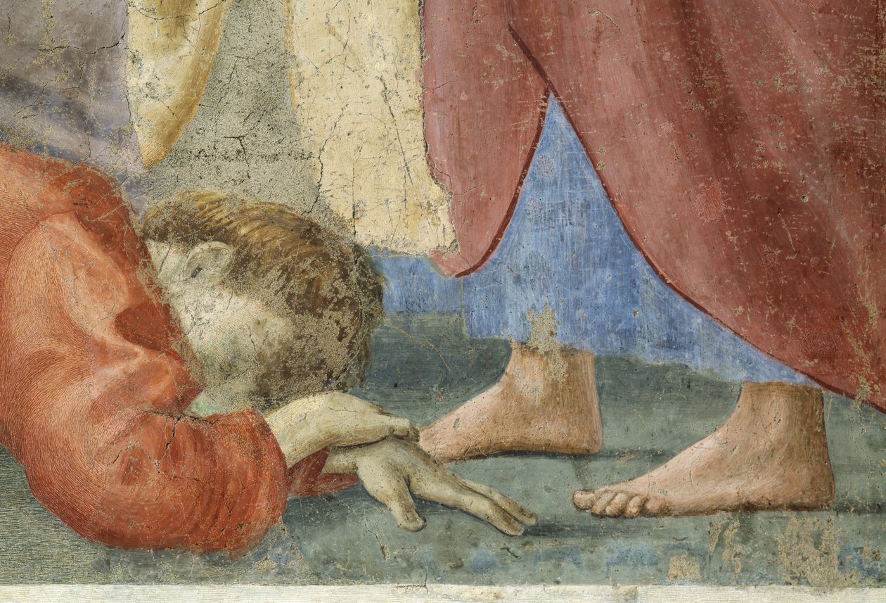 St. Peter som distribuerer kirkens fellesgoder, og Ananias