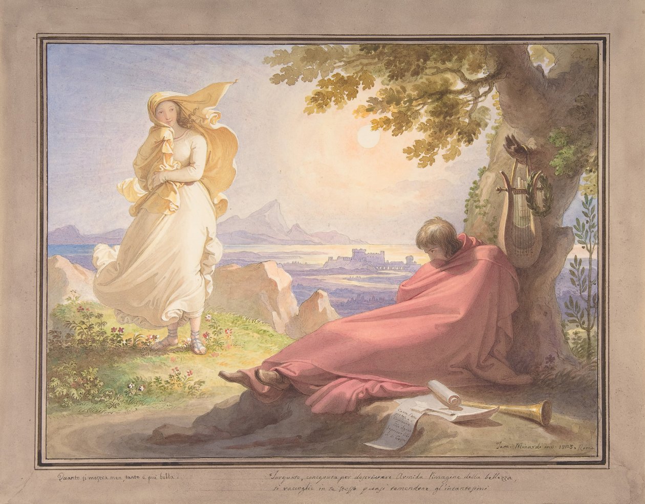 Tasso overveier skjønnhet, 1823. av Tommaso Minardi