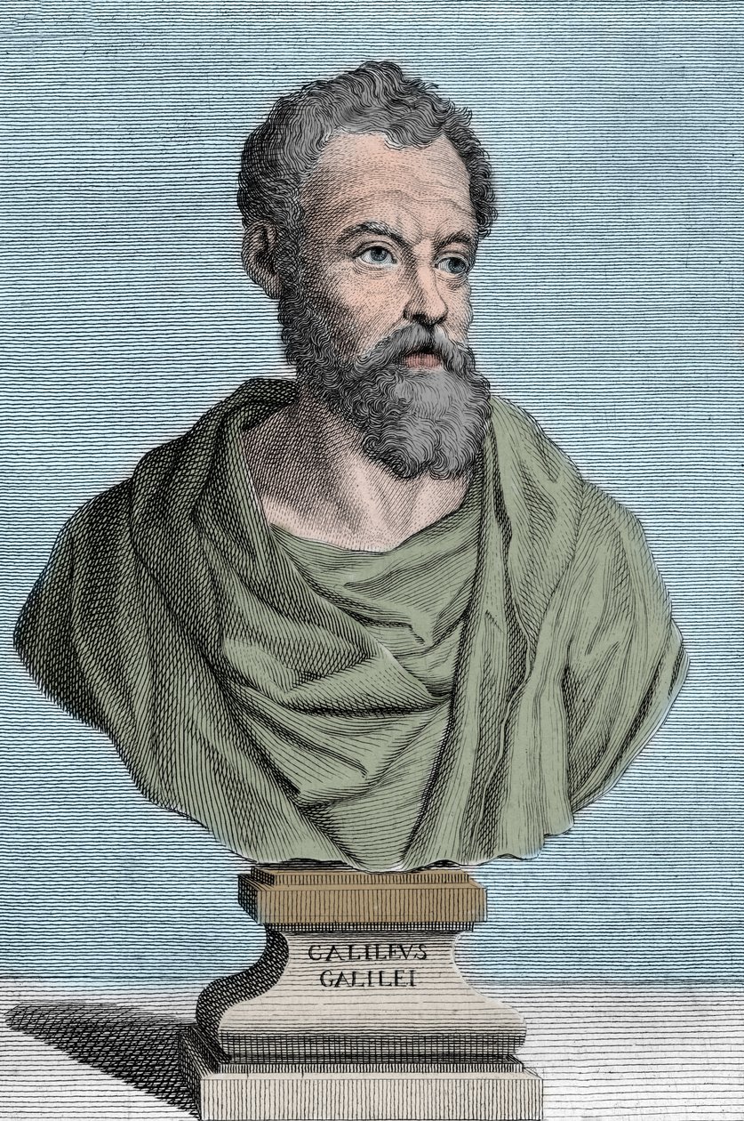 Portrett av Galileo Galilei dit Galilee, italiensk astronom (1564-1642) gravering av Tommaso Piroli (1752-1824) privat samling av Tommaso Piroli