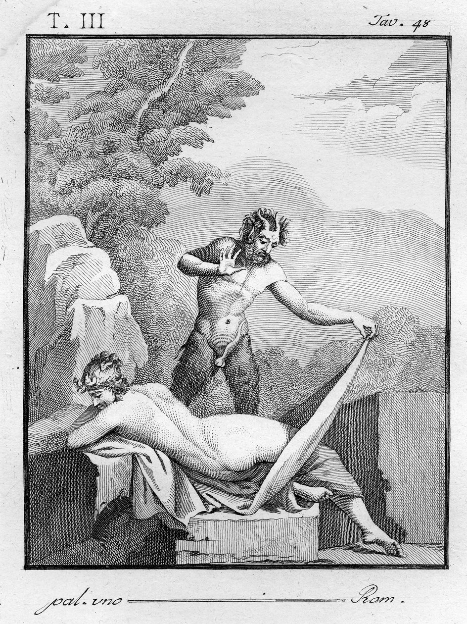 Satyr kler av en nymfe, 1804 av Tommaso Piroli