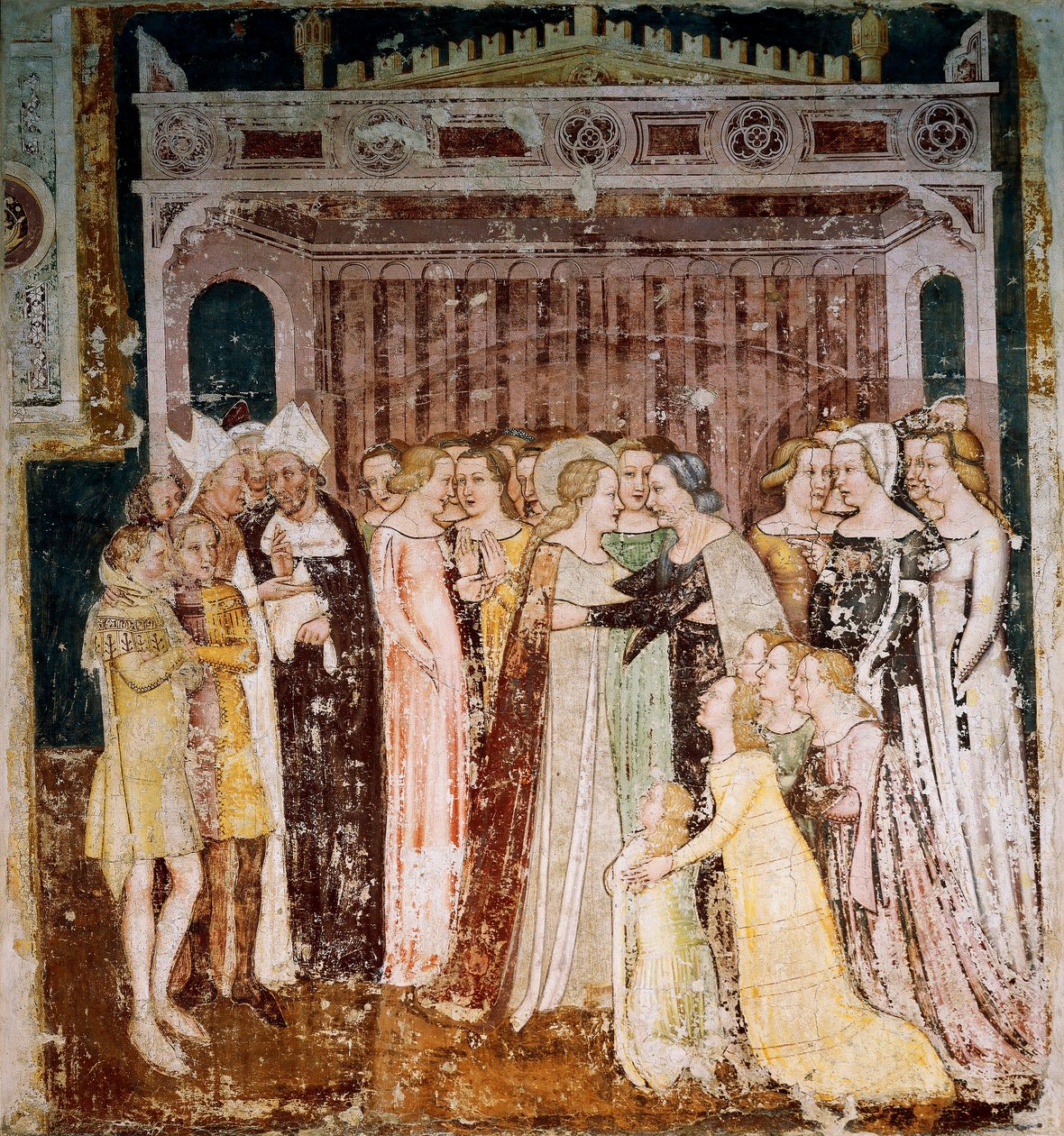 Farvel (detalj), detalj fra Stories of St Ursula av Tommaso da Modena