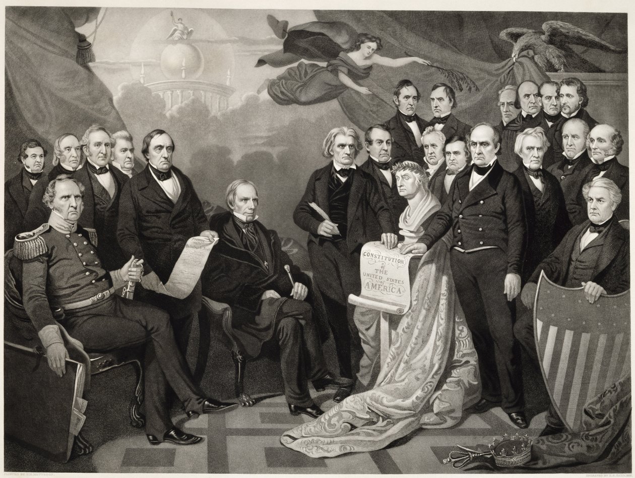 Union, 1852 (gravering på vevd papir) av Tompkins Harrison after Matteson