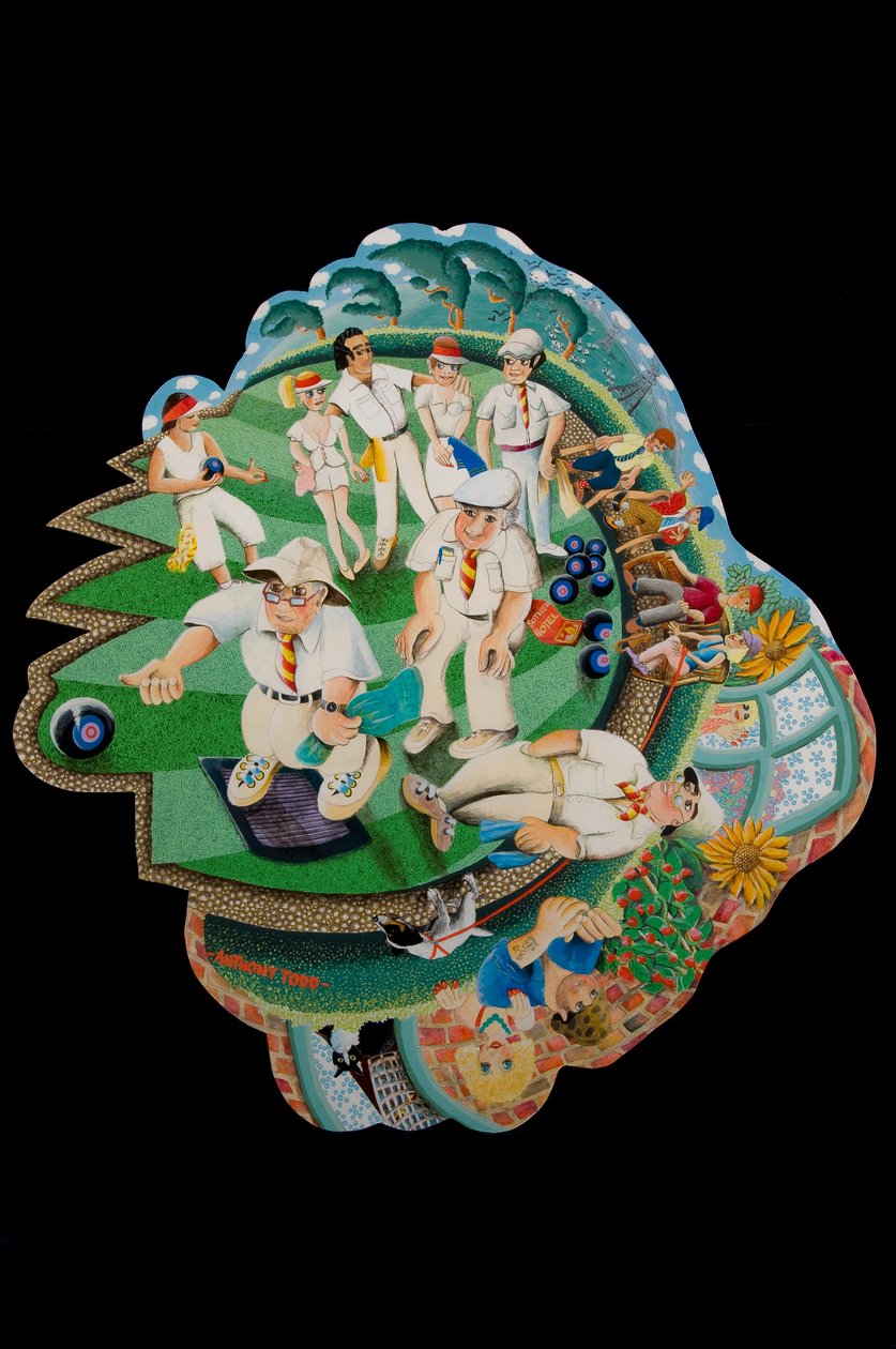 Roll Up, 2010 (akryl om bord) av Tony Todd
