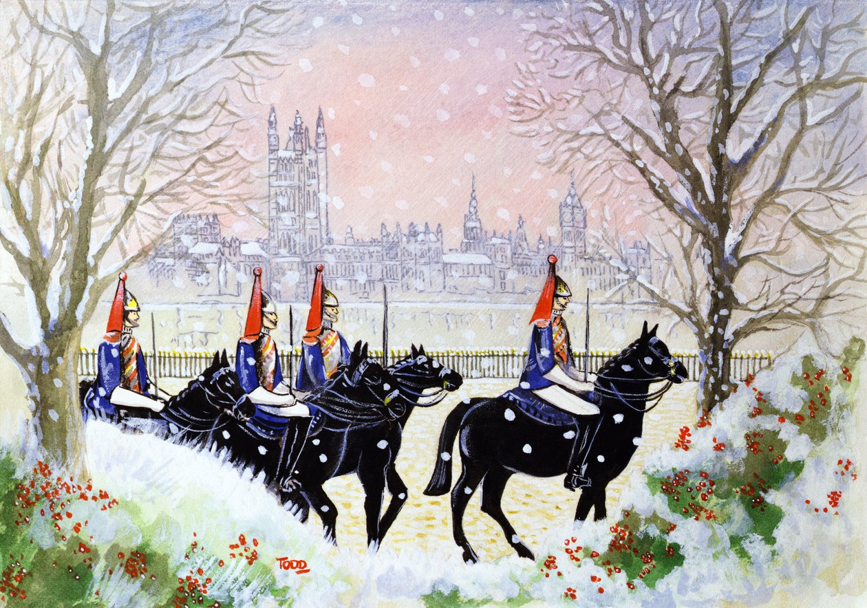 The Household Cavalry, 2005 (wc på papir) av Tony Todd