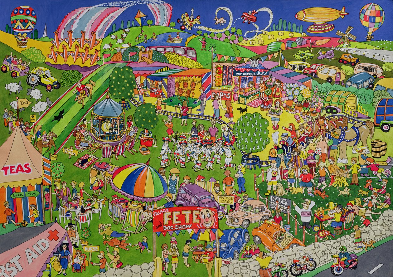 Sommerfesten, 1999 (wc på papir) av Tony Todd