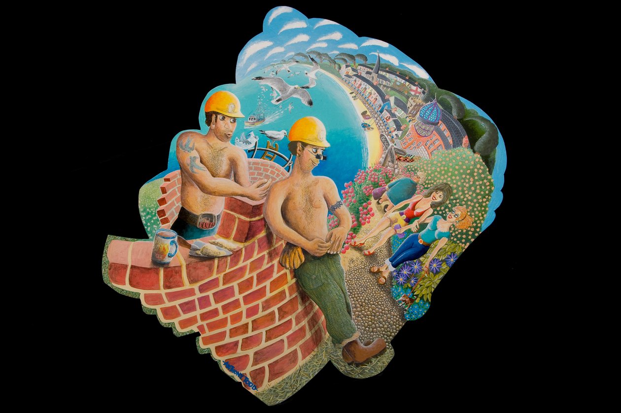 The Young Builder, 2010 (akryl om bord) av Tony Todd