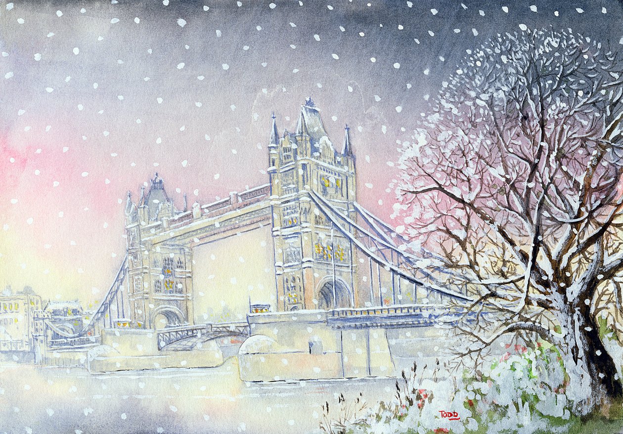 Tower Bridge, 2005 (wc på papir) av Tony Todd