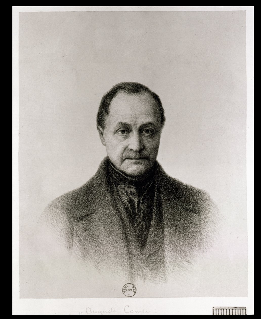Portrett av Auguste Comte (1798-1857), fransk filosof av Tony Toullion