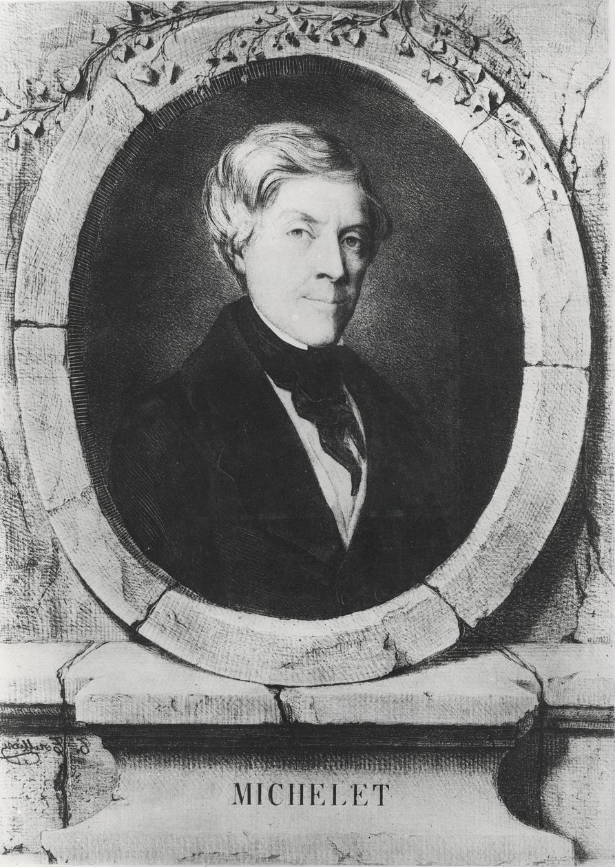 Portrett av Jules Michelet, 1843 av Tony Toullion