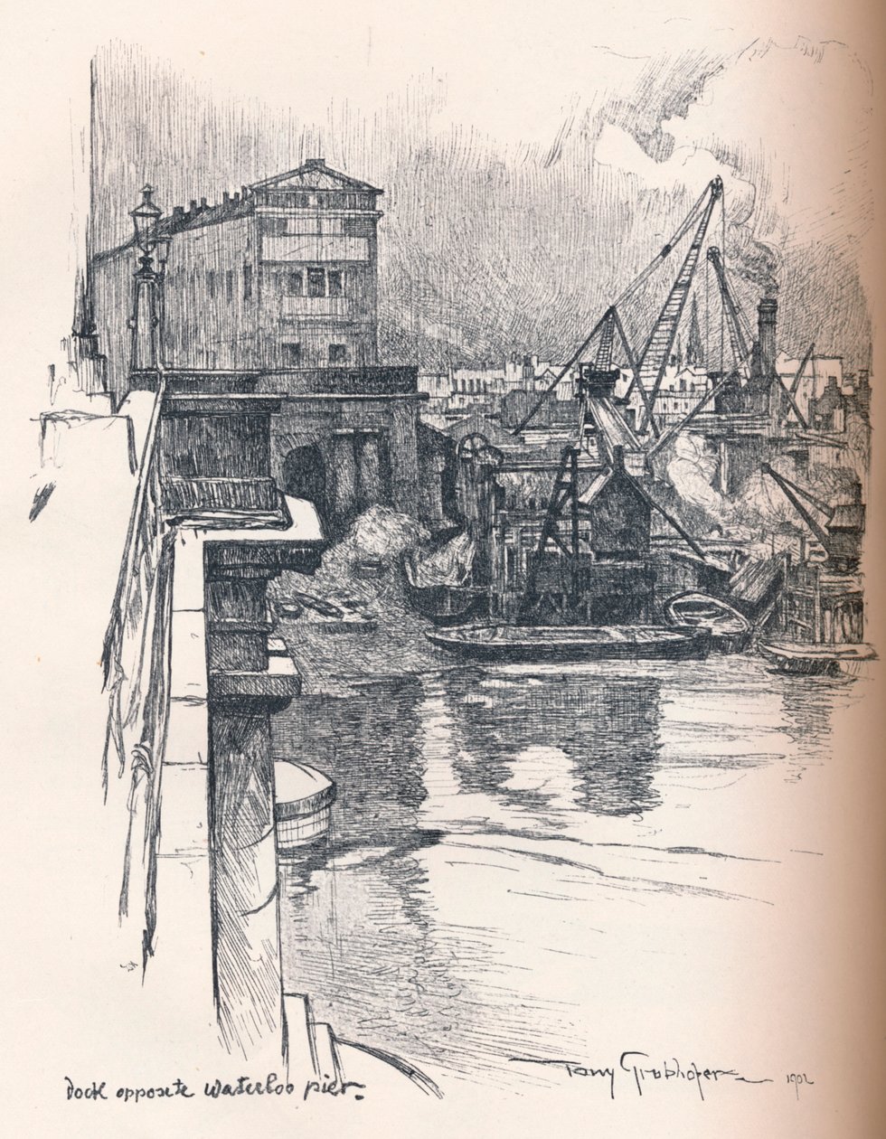 Dock overfor Waterloo Pier, c1902 av Tony Grubhofer
