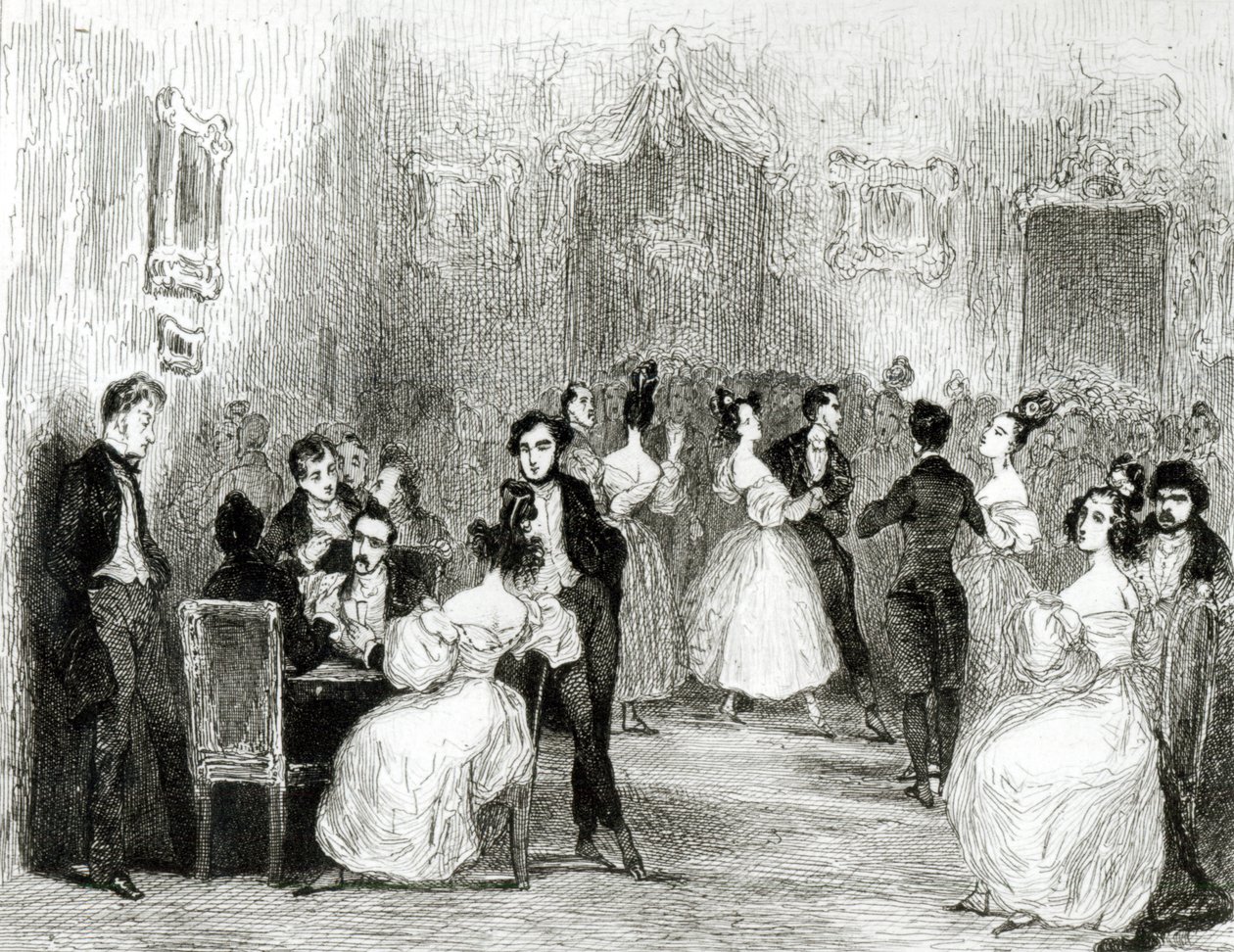 En kveld i huset til Charles Nodier (1780-1844) 1831 av Tony Johannot