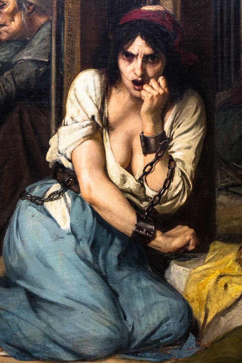 Doktor Pinel frigjorde de sinnssyke ved Salpêtrière i 1795 av Tony Robert-Fleury