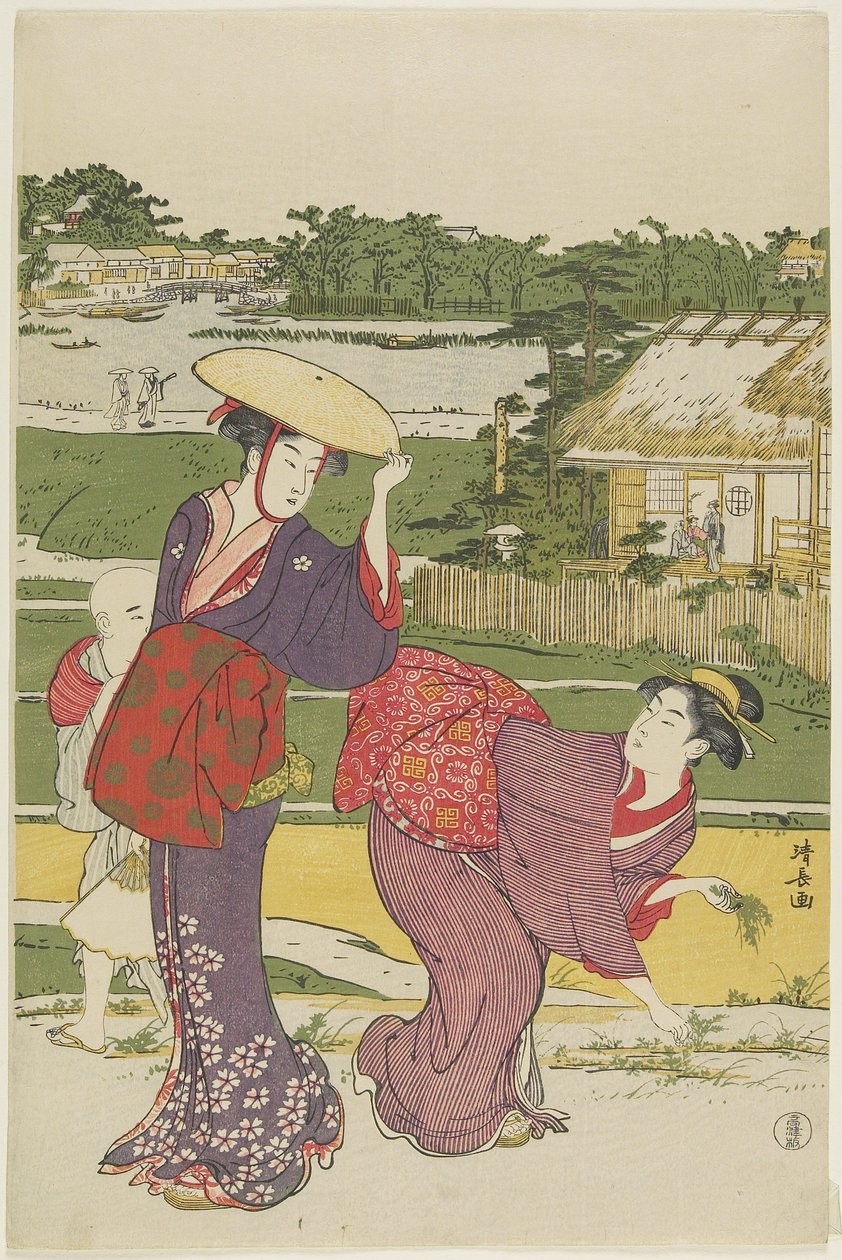Utflukt ved Muko_jima, 1787 av Torii Kiyonaga
