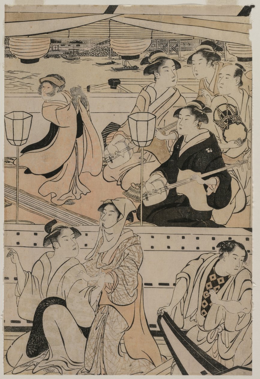 Båtfest på Sumida-elven, 1789. av Torii Kiyonaga