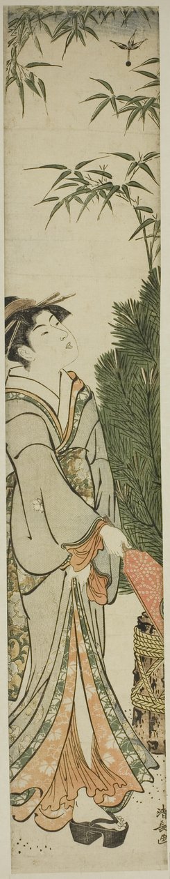 Geisha som spiller Battledore og Shuttlecock av Torii Kiyonaga
