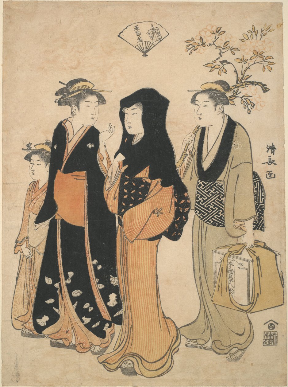 Hina Doll Festivity fra de fem festivalene av Torii Kiyonaga