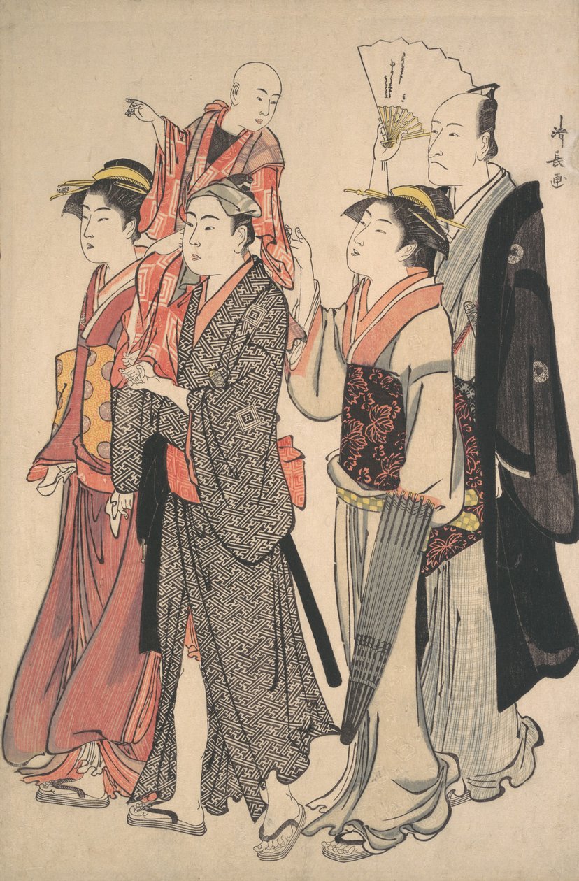 Ichikawa Danjuro V og hans familie, 1782. av Torii Kiyonaga