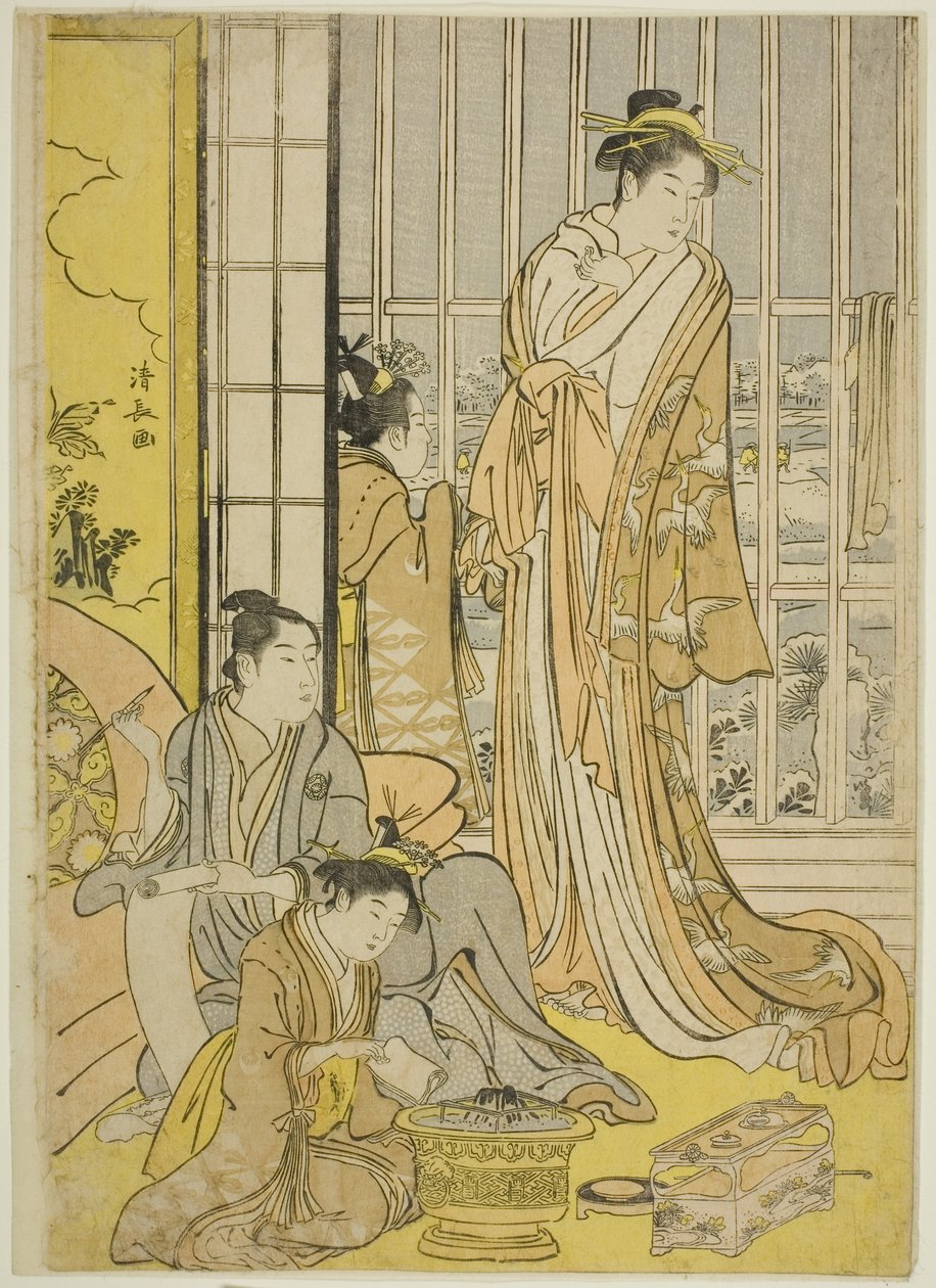 Snowy Morning in the Pleasure Quarters (Seiro yuki no Ashita) av Torii Kiyonaga
