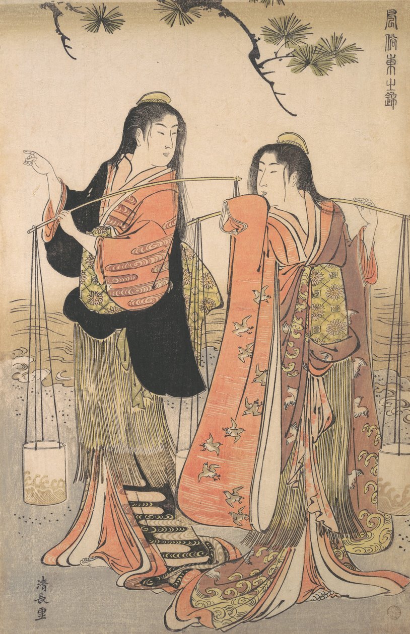 The Dance of the Beach Maidens fra serien Brocade of the East, ca. 1770. av Torii Kiyonaga