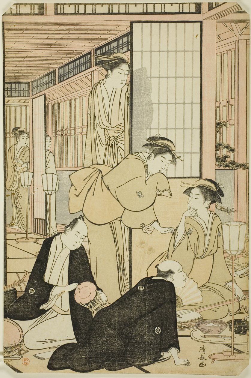 Den åttende måneden, fra serien "Twelve Months in the South (Minami juni ko)" av Torii Kiyonaga