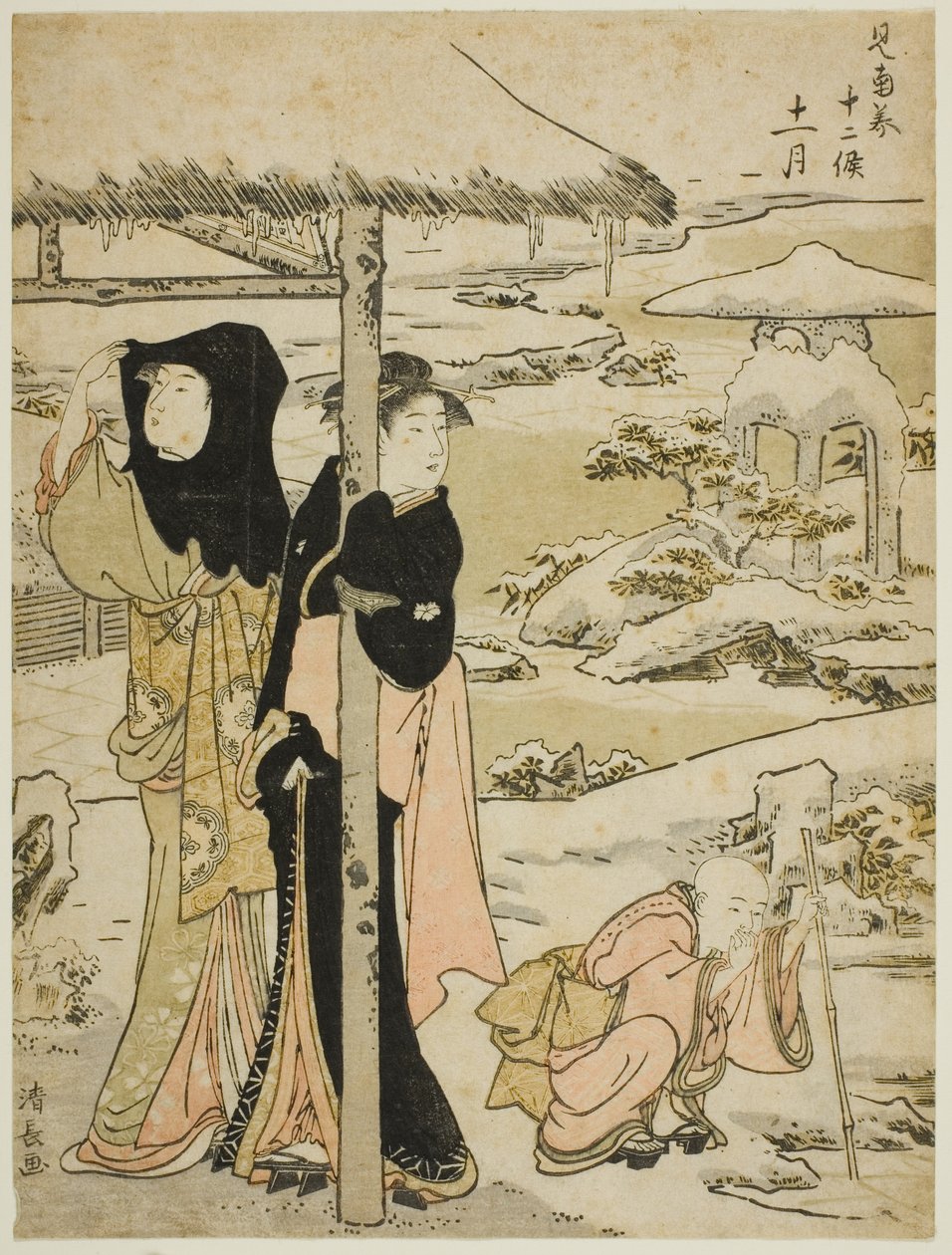 The Eleventh Month (Juichigatsu), fra serien "Twelve Months in the South (Minami juni ko)" av Torii Kiyonaga