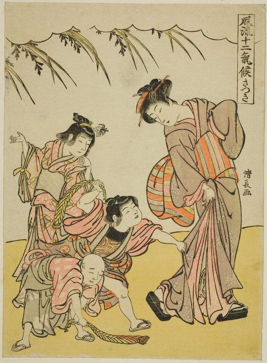 Den femte måneden (Satsuki), fra serien "Fashionable Twelve Seasons (Furyu juni kiko)" av Torii Kiyonaga