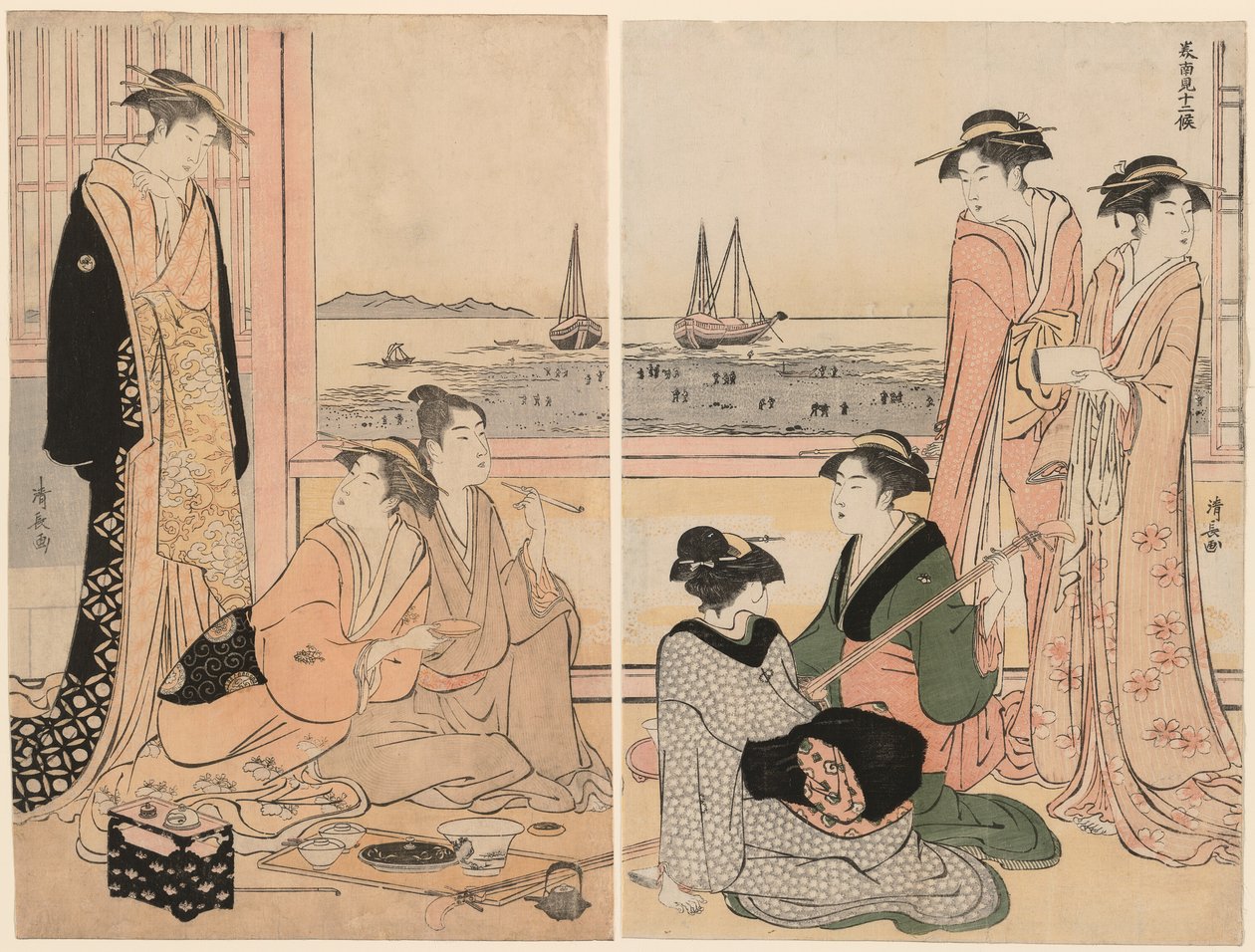 Den fjerde måneden, fra serien "Twelve Months in the South (Minami juni ko)" av Torii Kiyonaga