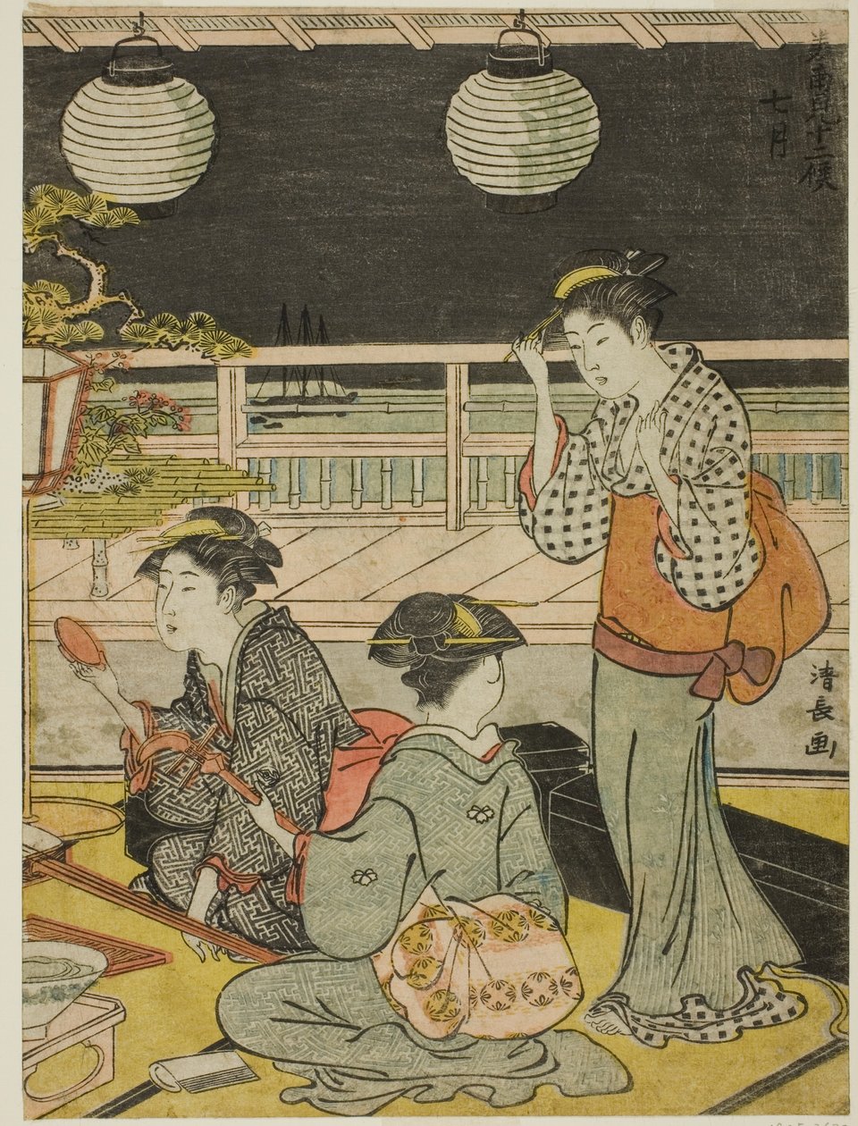 The Seventh Month (Shichigatsu), fra serien "Twelve Months in the South (Minami juni ko)" av Torii Kiyonaga