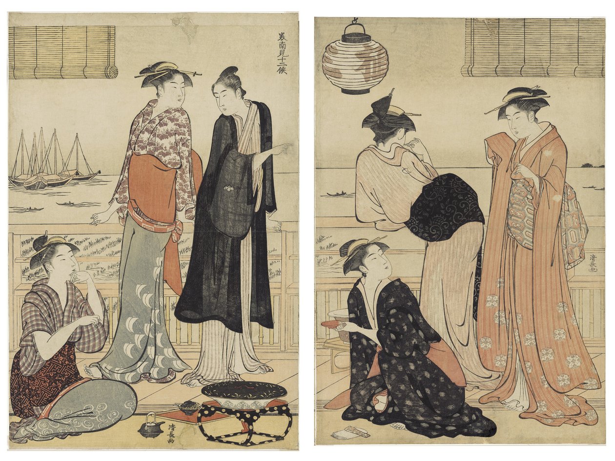 Den sjette måneden, fra serien Twelve Months in the South av Torii Kiyonaga