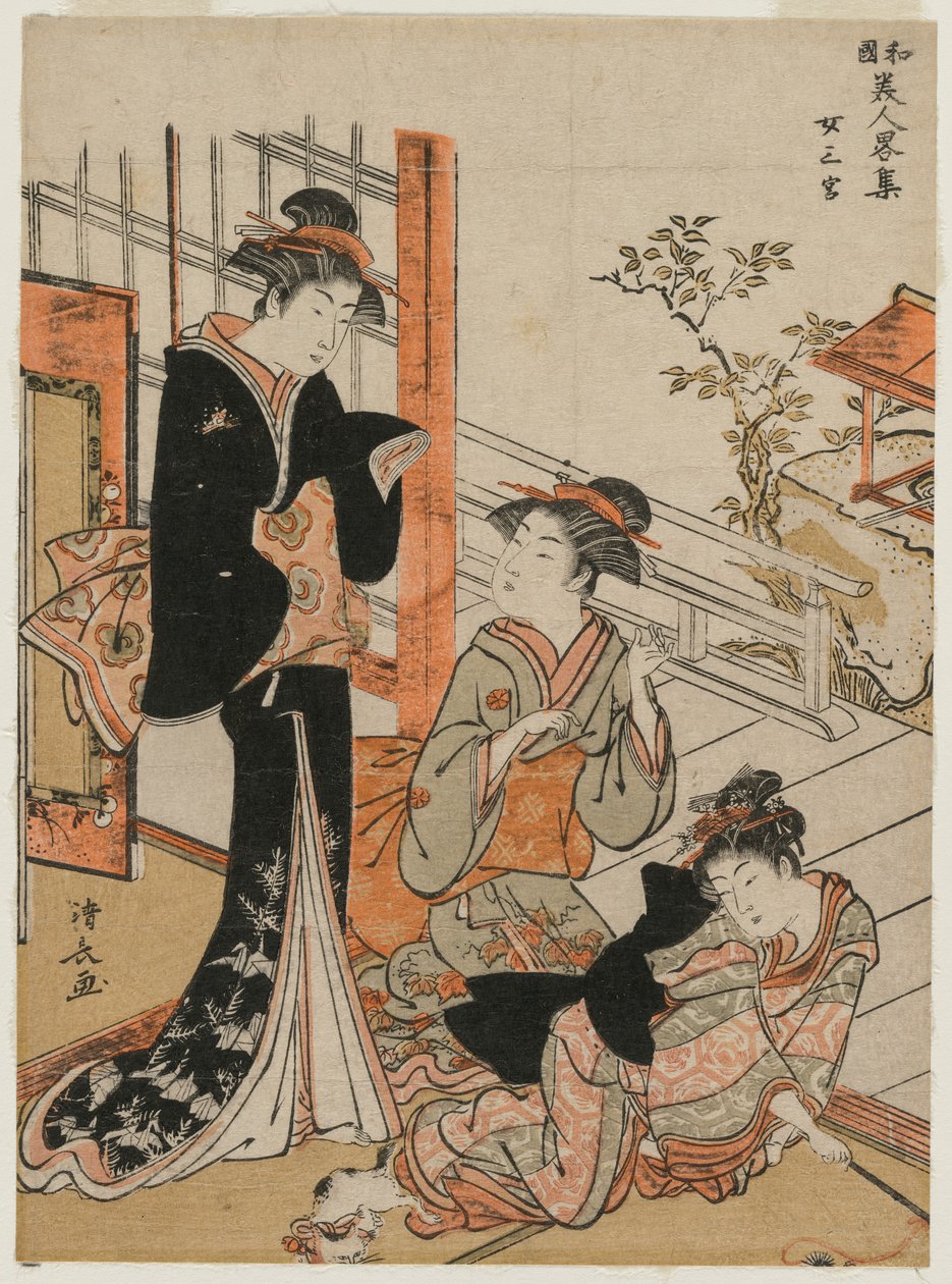 Tre kvinner fra serien A Brief Collection of Japanese Beauties, 1781. av Torii Kiyonaga