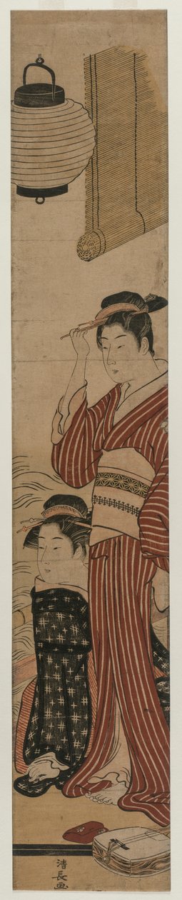 To geisha på en balkong, 1782. av Torii Kiyonaga
