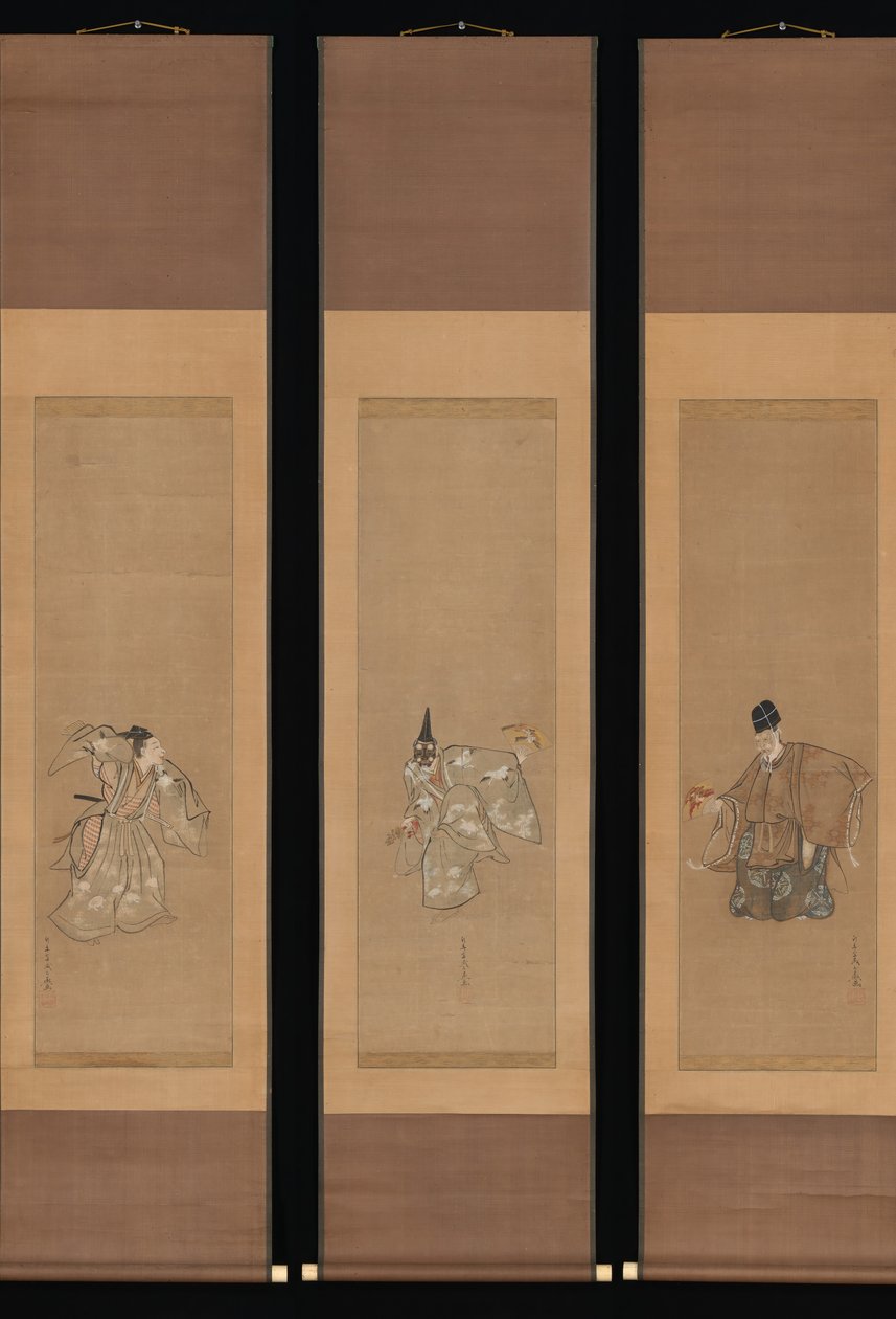 Den lovende Noh-dansen Okina, ca. 1790-95. av Toriyama Sekien