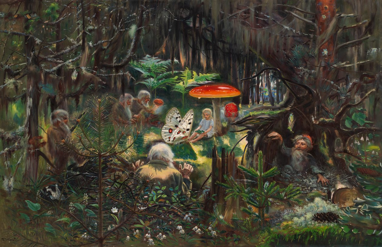 Eventyrprinsesse, ca. 1896 (olje på lerret) av Torsten Wasastjerna