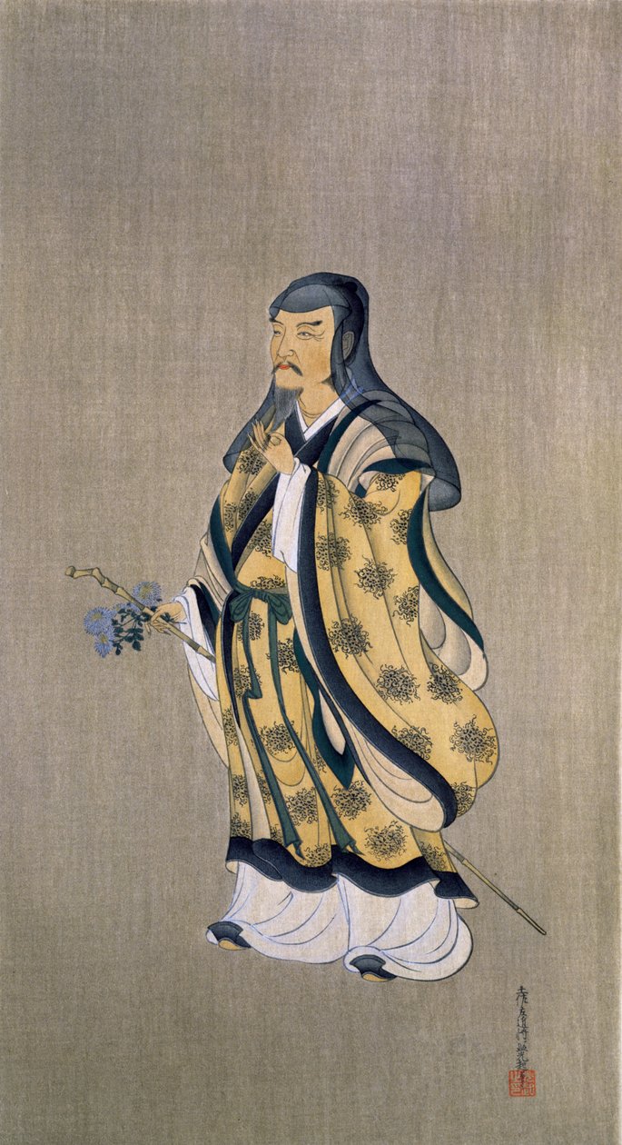 Tao Qian (Tao Yuanming) (365-427), illustrasjon fra magasinet 
