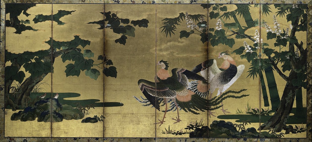 Phoenixes og Paulownia, slutten av 1500-tallet. av Tosa Mitsuyoshi