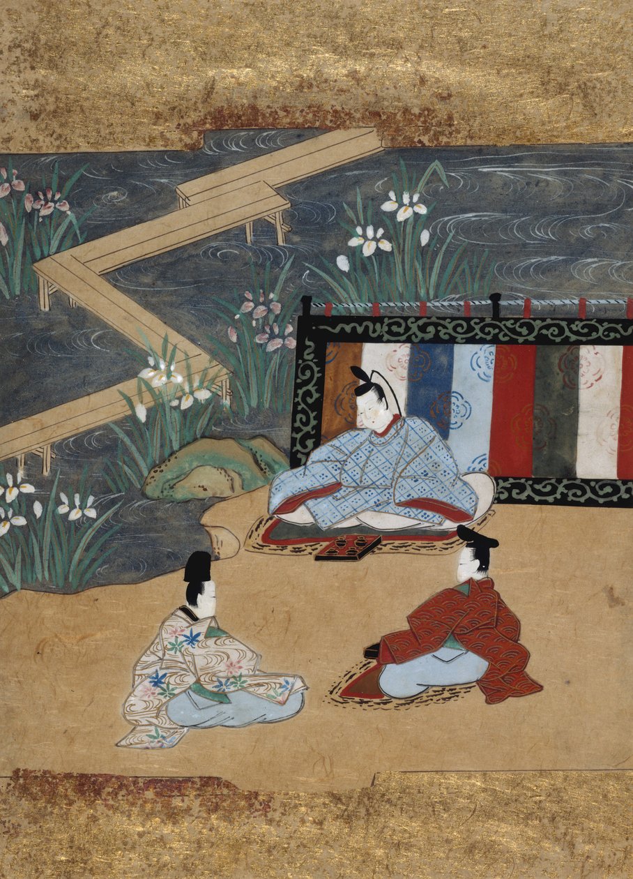 Scener fra Tales of Ise Ise monogatari, slutten av 1700-tallet. av Tosa School