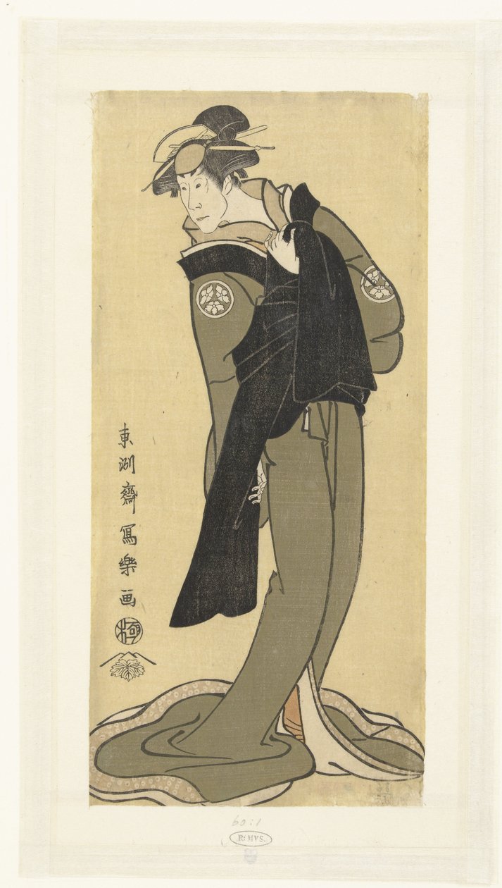Portrett van Osagawa Tsuneyo II i kvinnerrol av Toshusai Sharaku