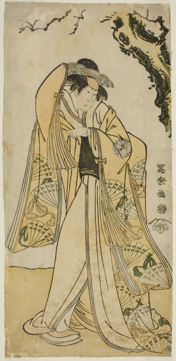 Skuespilleren Sakakiyama Sangoro som prinsesse Odae, datteren til seniorregenten Michinaga av Toshusai Sharaku
