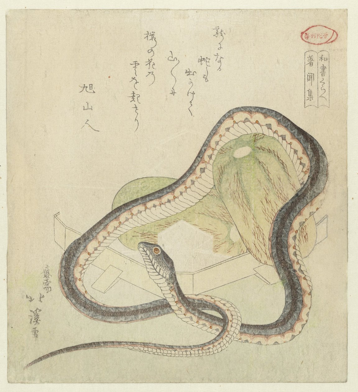 En antologi over ting som er hørt, fortid og nåtid Chomonjû (tittel på objekt) En sammenligning av japanske skrifter (serietittel) washo kurabe (serietittel på objekt) av Totoya Hokkei