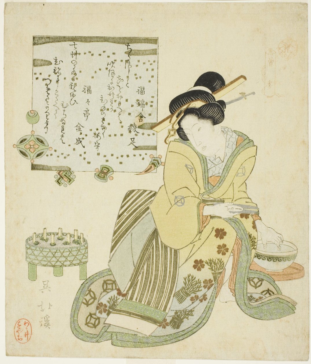 Zeng Shen (Jp: So Shin), fra serien "Twenty-four Paragons of Filial Piety (Nijushiko)" av Totoya Hokkei
