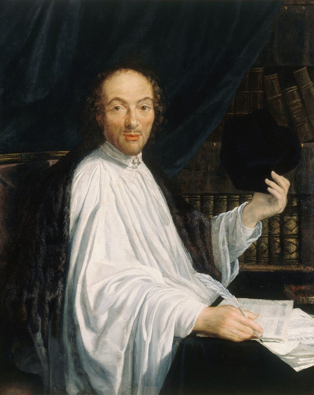 Portrett av poeten Jean-Baptiste de Santeuil 1630-1697, 1665-1670. av Toussain Dumée