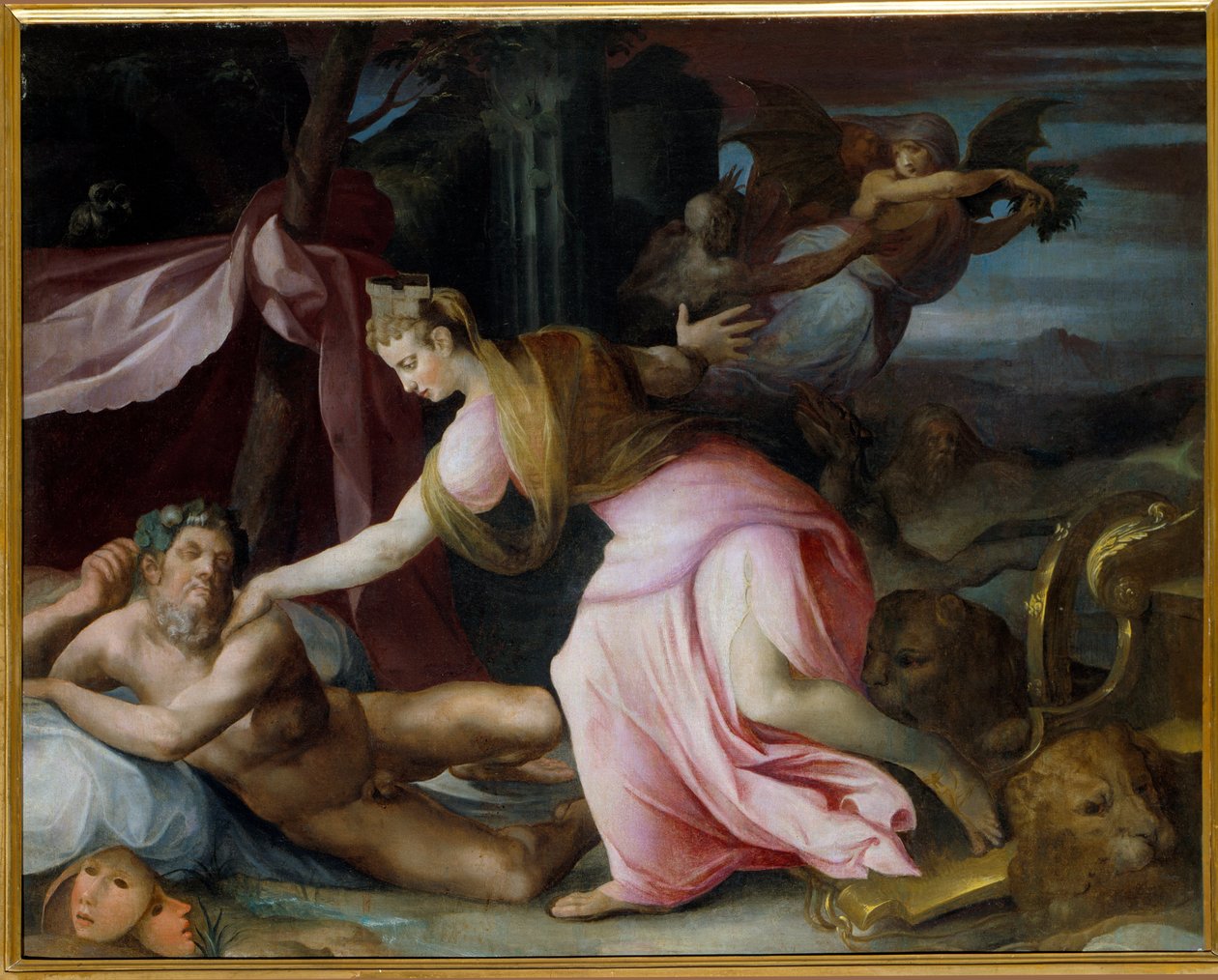 Cybelle Awakening Morphee-maleri av All Saints Dubreuil (1561-1602) av Toussaint Dubreuil