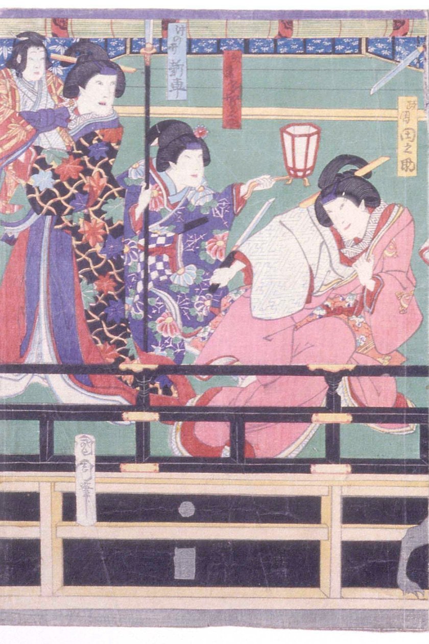 Sendai Hagi av Toyohara Kunichika