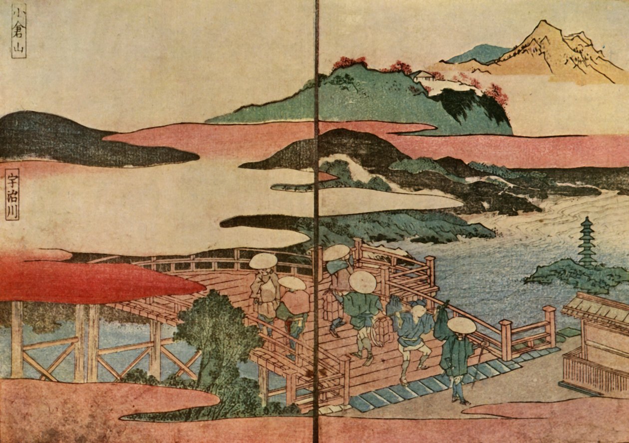 Ogura-fjellet og Uji-elven, 1824, 1924. av Toyota Hokkei