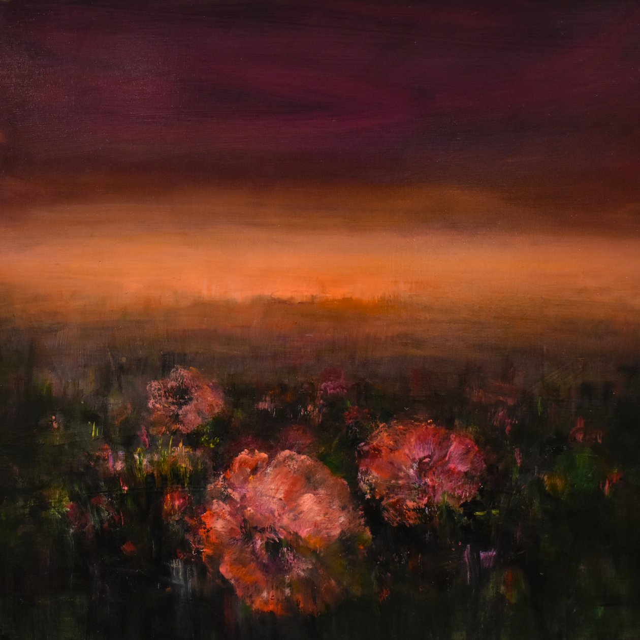 Aften 1, 2017 (olje på lerret) av Tracy Lambros