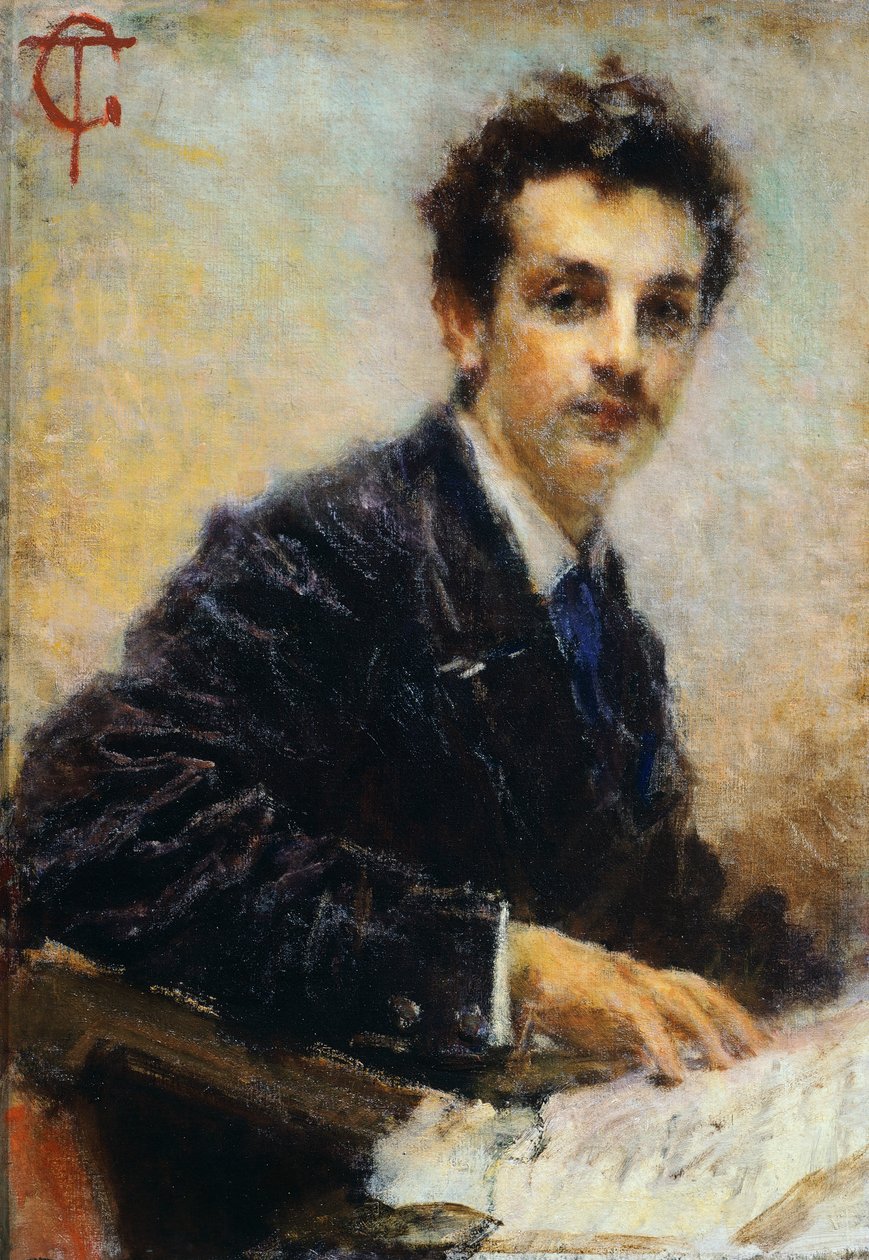 Portrett av Benedetto Junck, av Tranquillo Cremona av Tranquillo Cremona