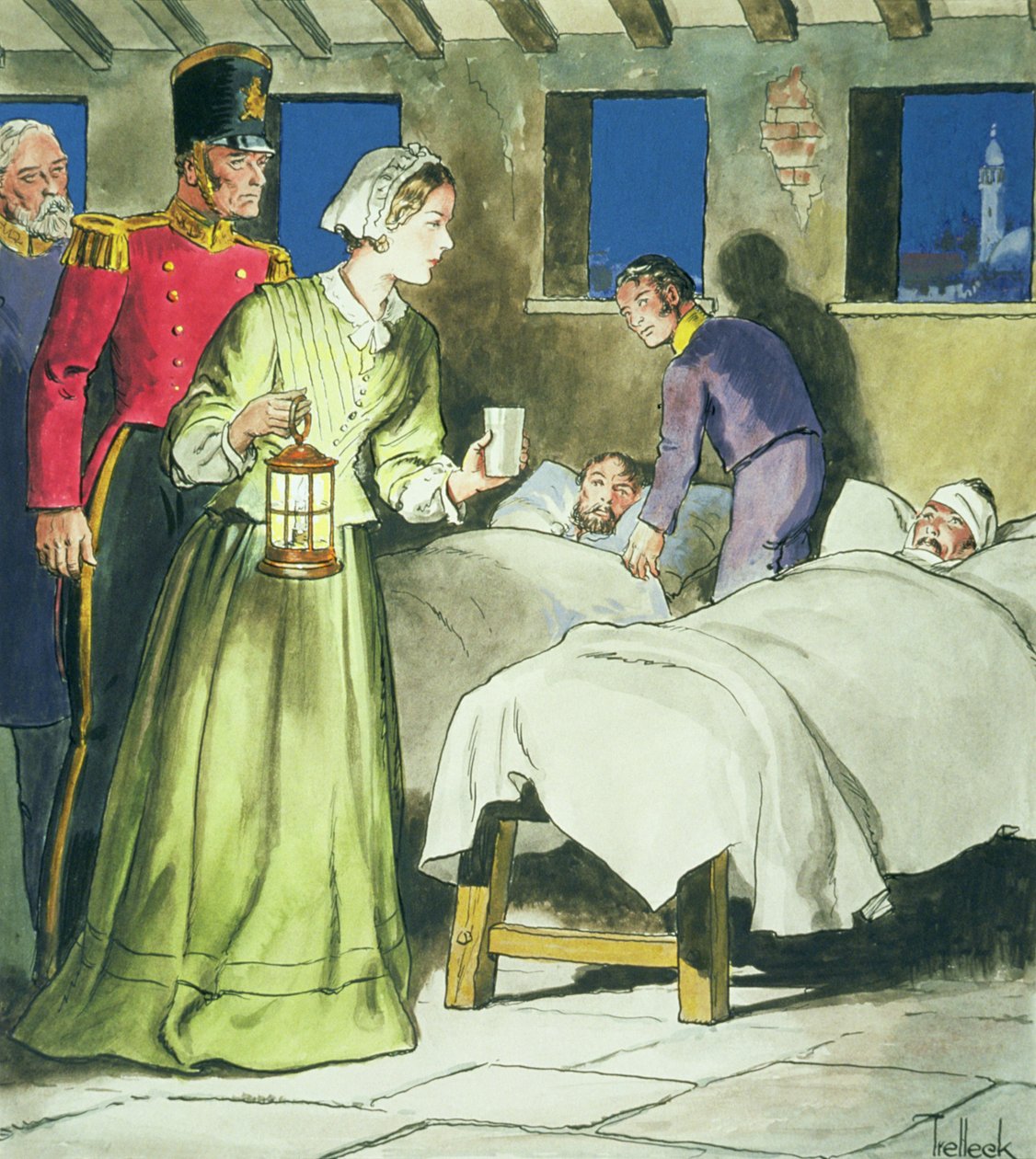 Florence Nightingale (1820-1910) fra "Peeps into the Past", utgitt ca. 1900 av Trelleek