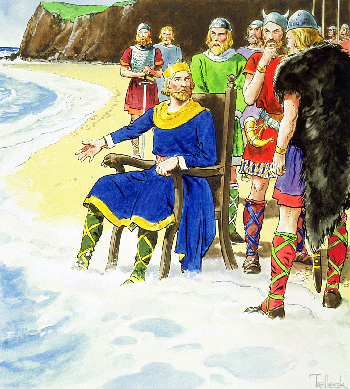 Kong Knud (ca. 995-1035) fra "Peeps into the Past", utgitt ca. 1900 av Trelleek